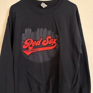 Gildan Black Red Sox Crewneck Sweater